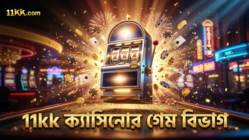 11kk ক্যাসিনোর বিভিন্ন গেম বিভাগ এক নজরে।