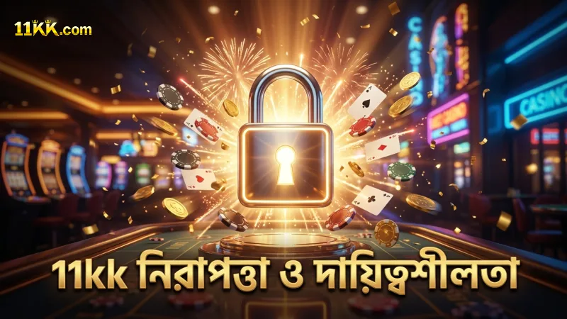 নিরাপত্তা ও দায়িত্বশীল গেমিং নীতির প্রতিফলন 11kk তে।