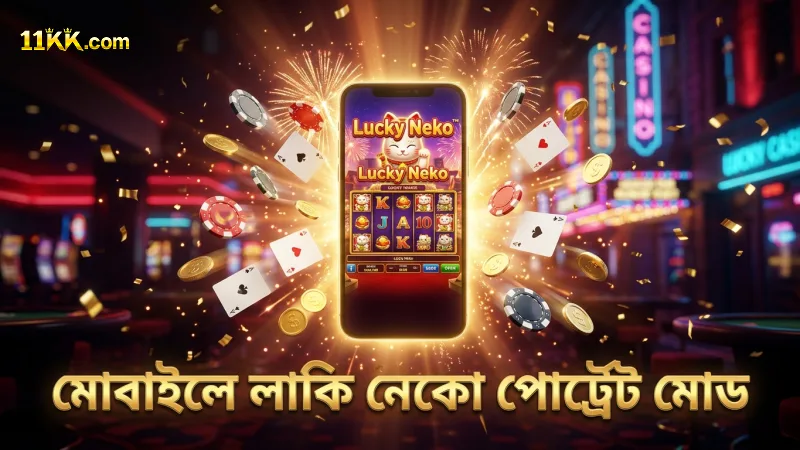 মোবাইলে পোর্ট্রেট মোডে লাকি নেকো খেলা আরও মসৃণ এবং সুবিধাজনক